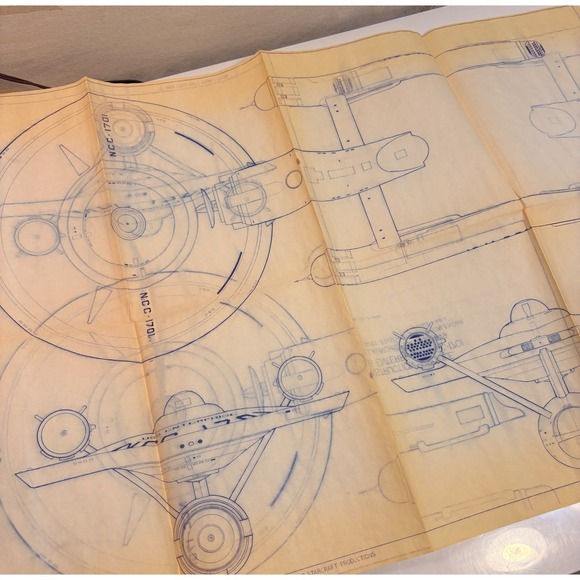 Star Trek USS Enterprise NCC 1701 Blueprint Plans Starship Productions Original - Picture 10 of 12